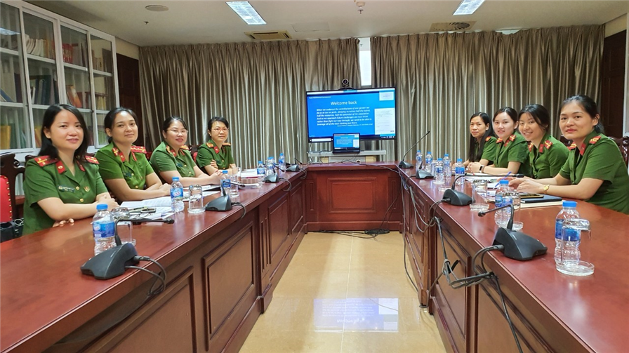Đoàn đại biểu Bộ Công an Việt Nam tham dự Hội thảo trực tuyến về bình đẳng giới và tăng cường vai trò lãnh đạo của phụ nữ trong thực thi pháp luật khu vực ASEAN.