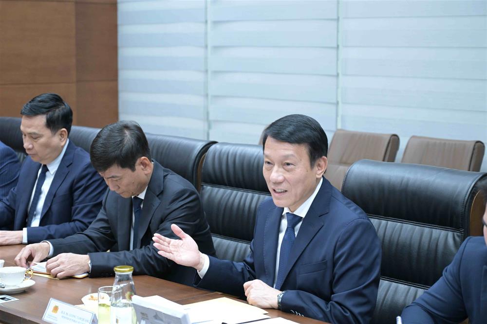 Bộ trưởng Lương Tam Quang phát biểu tại buổi tiếp.