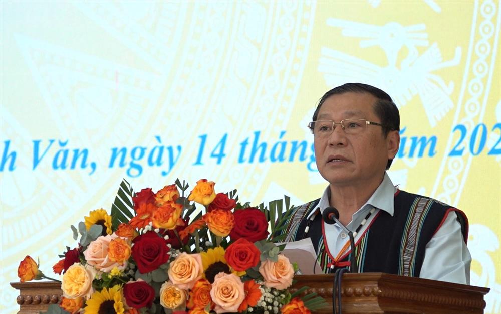 Đồng chí Lại Xuân Môn, Ủy viên Ban chấp hành Trung ương Đảng, Phó trưởng Ban Thường trực Ban Tuyên giáo Trung ương phát biểu tại Ngày hội.
