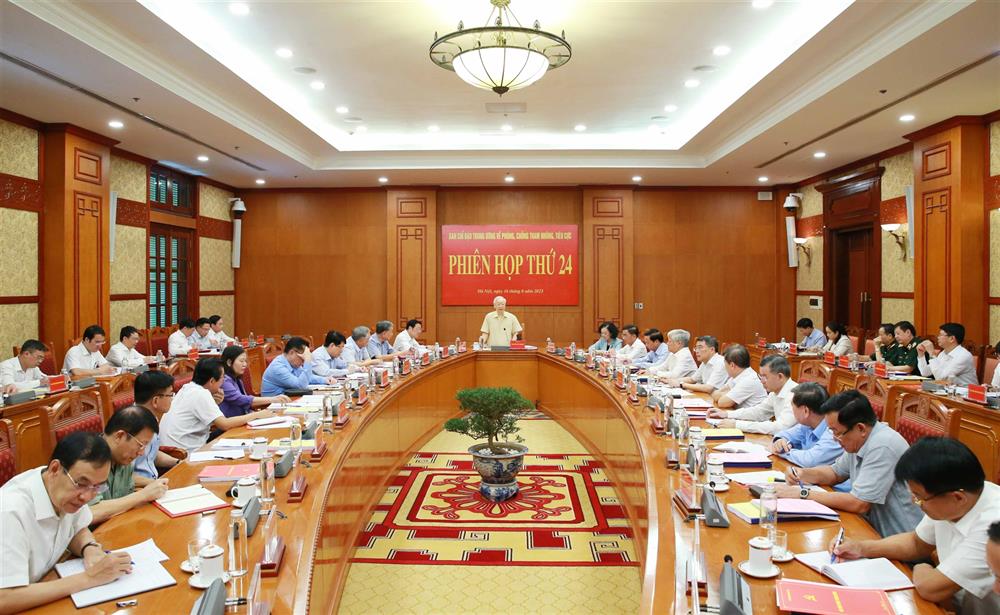 Ban Chỉ đạo Trung ương về phòng, chống tham nhũng, tiêu cực họp Phiên thứ 24.