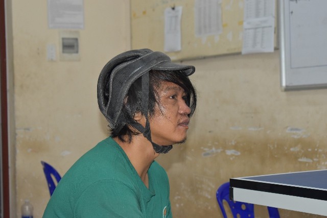 Đối tượng Nguyễn Văn Nhu tại cơ quan Công an.