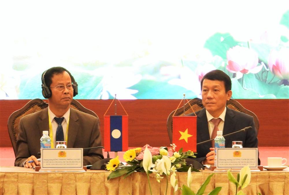 Thứ trưởng Lương Tam Quang và Thứ trưởng Kongthong Phongvichit đồng chủ trì Hội nghị.