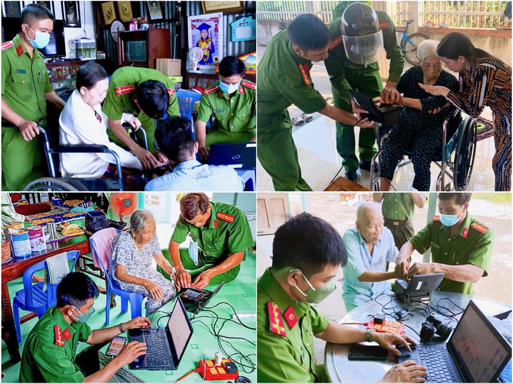 Lực lượng Công an “đi từng ngõ, gõ từng nhà” để làm hồ sơ cho người già, người khuyết tật…