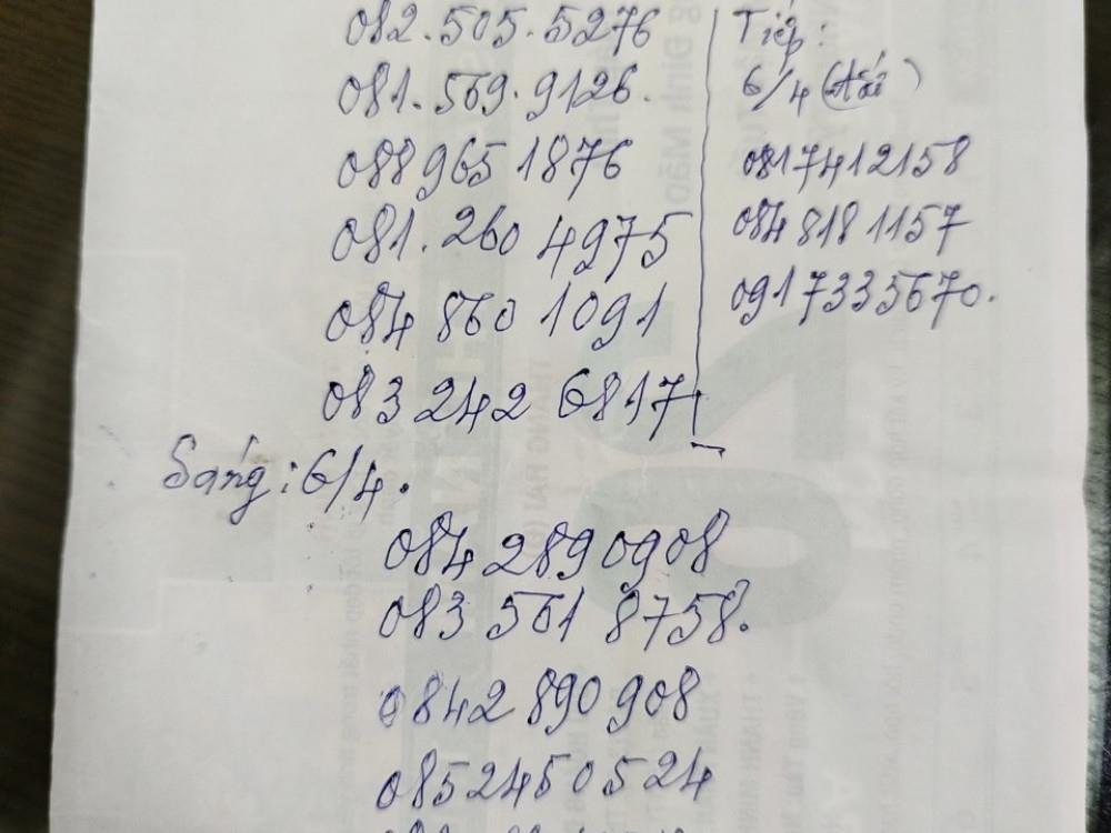 Các số điện thoại gọi đến thao túng tâm lý bà H.