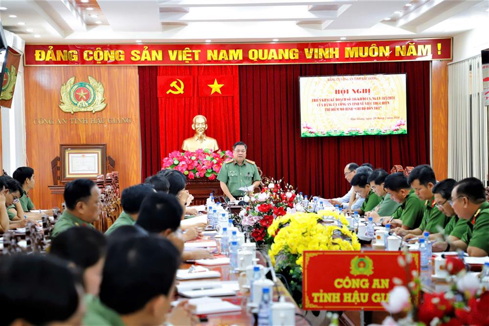 Đảng ủy Công an tỉnh Hậu Giang tổ chức Hội nghị triển khai mô hình “Chi bộ bốn tốt”.