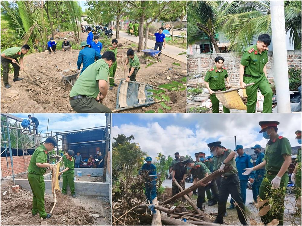 Với tinh thần “không có ngày nghỉ”, cán bộ, chiến sĩ Công an Bạc Liêu đang khẩn trương hỗ trợ để xóa nhà tạm, nhà dột nát cho người dân khó khăn.