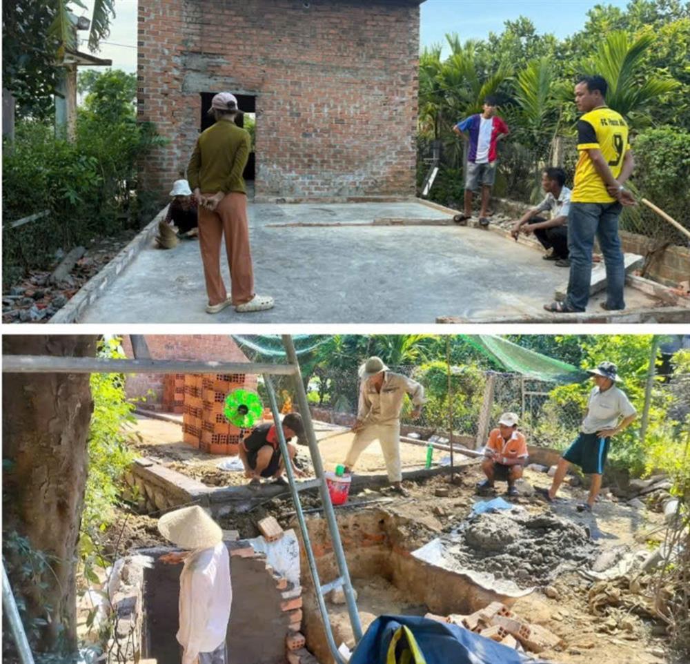 Ngôi nhà của ông Diệp Văn Đẹt được Thiếu tá Long vận động xây dựng.