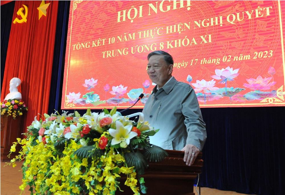 Bộ trưởng Tô Lâm phát biểu chỉ đạo tại Hội nghị.