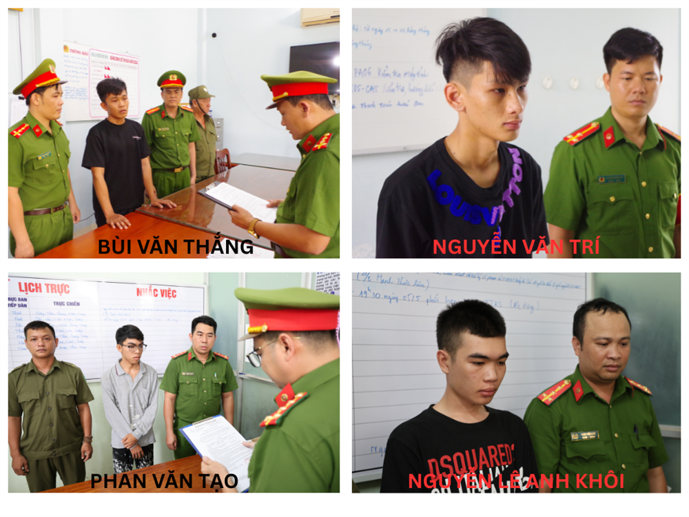 04 đối tượng bị khởi tố.