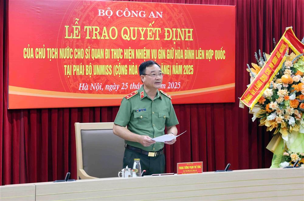 Thứ trưởng Phạm Thế Tùng phát biểu tại buổi Lễ.