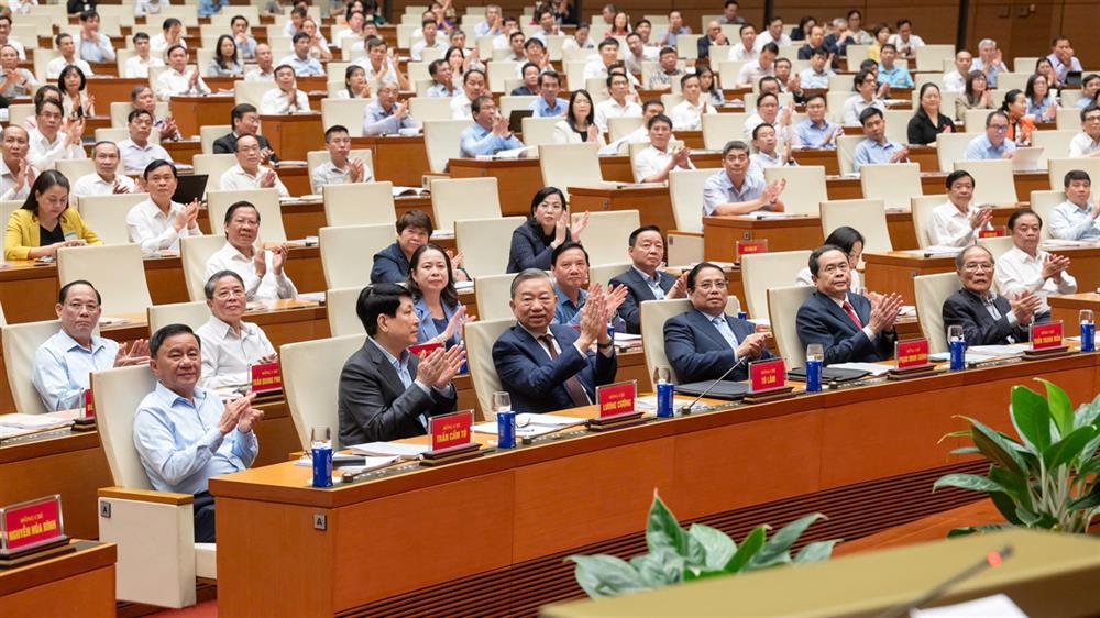 Các đồng chí lãnh đạo cấp cao của Đảng, Nhà nước, Quốc hội, Chính phủ dự Hội nghị.