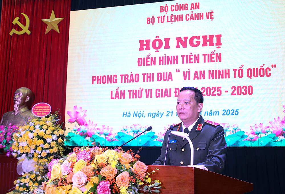 Thiếu tướng Phạm Thanh Hùng, Tư lệnh Bộ Tư lệnh Cảnh vệ phát động phong trào thi đua "Vì an ninh Tổ quốc" giai đoạn 2025 - 2030 trong Bộ Tư lệnh Cảnh vệ.